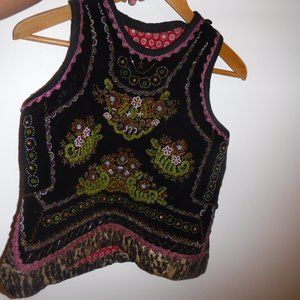 Antique Vintage Beaded Hungarian Vest, textile, garment, cultural art